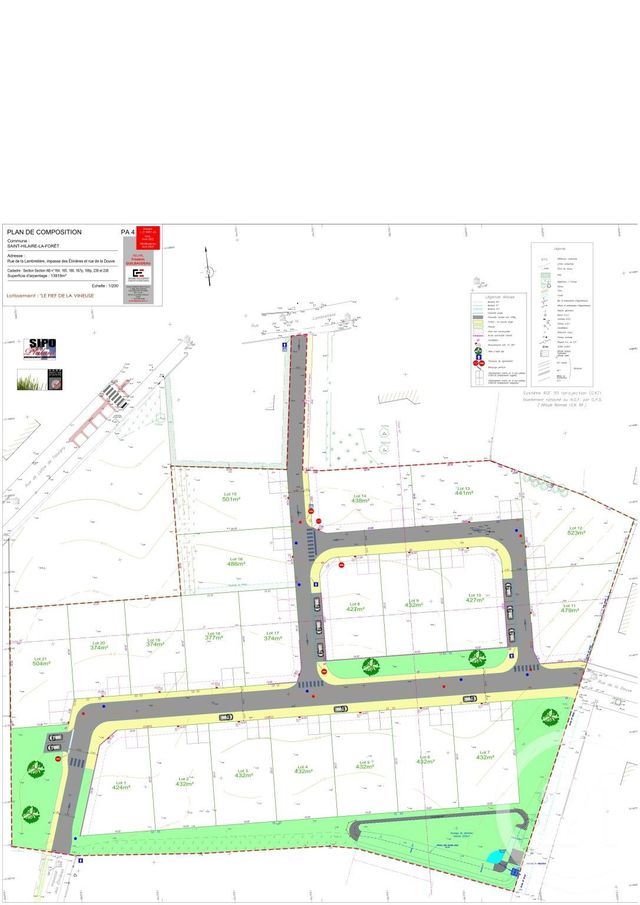 terrain à vendre - 377.0 m2 - ST HILAIRE LA FORET - 85 - PAYS-DE-LOIRE - Century 21 Océan Immobilier